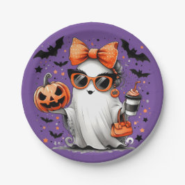Plato De Papel Chica Fiesta Ghost
