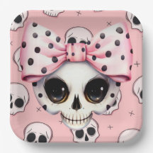 Chica Ghost Skeleton Halloween Tema Rosa