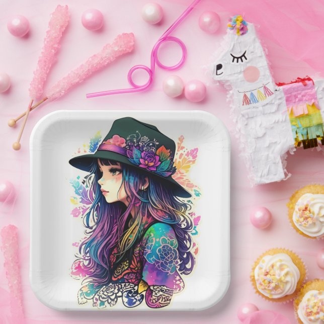 PLATO DE PAPEL CHICA MAGIC (Fiesta)