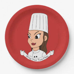 Plato De Papel chica personalizado