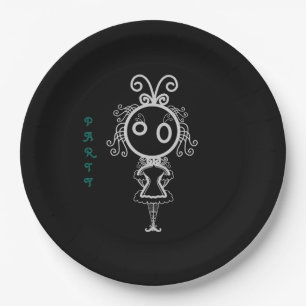 Plato De Papel Chica Personalizado de Cute Kawaii