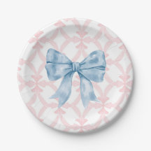Chica Preppy Southern Blue Bow Baby Shower