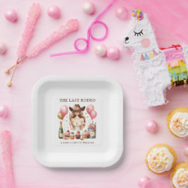 Plato De Papel Chica Rodeo Occidental Bachelorette Bridal Shower