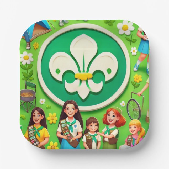Plato De Papel Chica Scout Honor (Anverso)