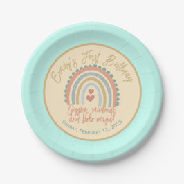 Plato De Papel Chica Soft Bohemian Bliss Mint Green
