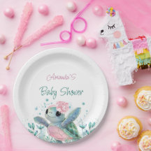 Chica tortuga rosa Baby Shower
