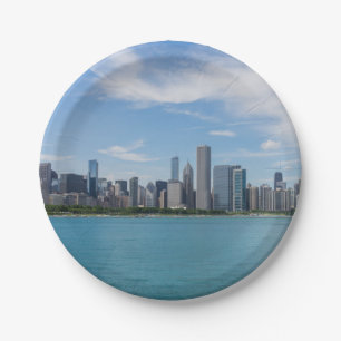 Plato De Papel Chicago Day Cityscape