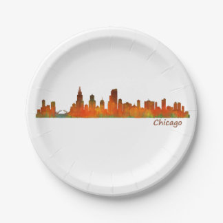 Plato De Papel chicago Illinois US city skyline v01