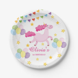 Plato De Papel Chicas caprichosos primero matan cumpleaños de Uni