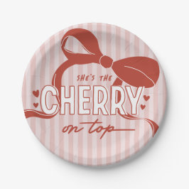 Plato De Papel Chicas de Cherry First Coquette