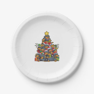 Plato De Papel Chicas de niños de Dachshund Christmas Tree Dog Sa