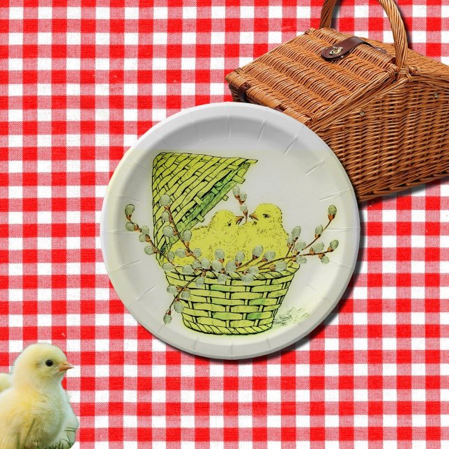 Plato De Papel Chicas de Pascua (Subido por el creador)