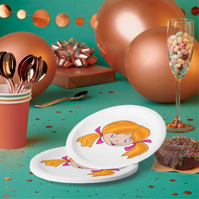 Plato De Papel Chicas Face (Subido por el creador)