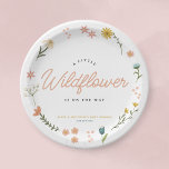 Plato De Papel Chicas florales de Cute Boho Wildflower Baby Showe<br><div class="desc">Este lindo y caprichoso chica de papel para bebé tiene ilustraciones naturales de flores silvestres. La placa también permite la personalización,  y puede agregar fácilmente el nombre(s) padre(s) y la fecha fiesta en un guión elegante. El diseño perfecto de moda y luz para la próxima ducha de bebé.</div>