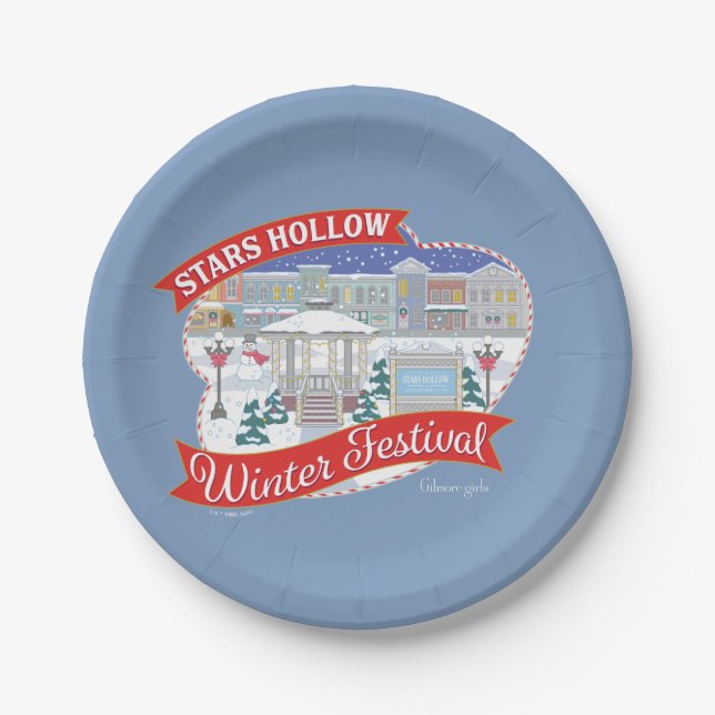Plato De Papel Chicas Gilmore | Festival de Invierno Stars Hollow (Anverso)