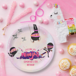 Plato De Papel Chicas guerreros de Ninja