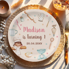 Plato De Papel Chicas haciendo fiesta de cumpleaños