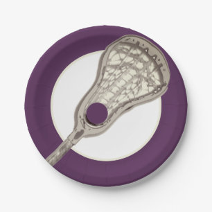 Plato De Papel Chicas Lacrosse Team Purple