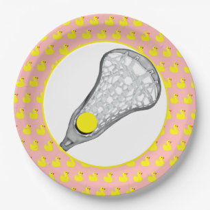 Plato De Papel Chicas Lacrosse Team Red