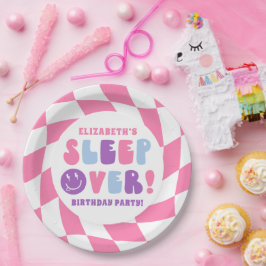 Plato De Papel Chicas retro duermen sobre Fiesta