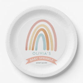 Plato De Papel Chicas rocían boho arcoiris con leche de bebé roci