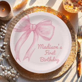 Plato De Papel Chicas Solo Quieren Ser Un Cumpleaños Coquette de 