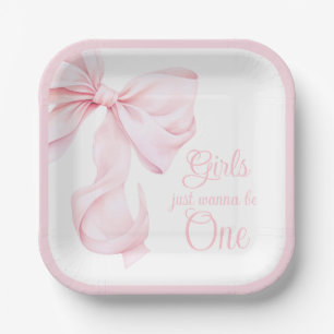 Plato De Papel Chicas sólo quieren ser una placa de papel de remo