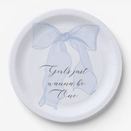 Plato De Papel Chicas sólo quieren una placa de papel azul