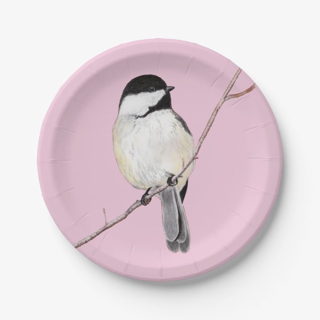 Plato De Papel Chickadee (Anverso)