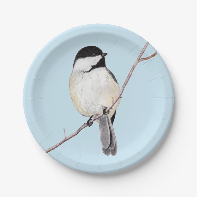 Plato De Papel Chickadee (Anverso)