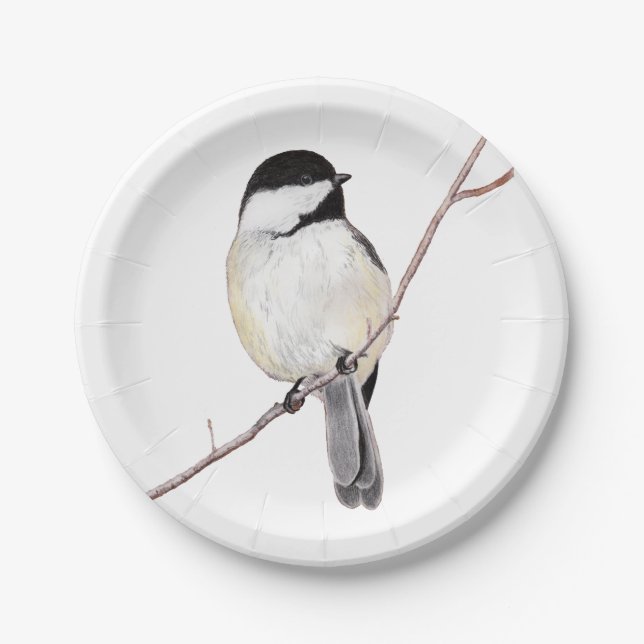 Plato De Papel Chickadee (Anverso)