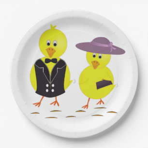 PLATO DE PAPEL CHICKS "HAPPY EASTER"