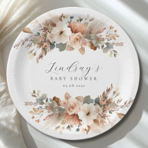 Chico Boho Floral Pampas Grass  Baby Shower 