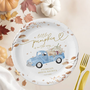 Plato De Papel Chico Calabacín En Camino Baby Shower