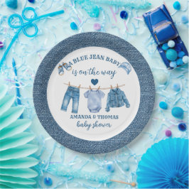 Plato De Papel Chico de vaquero Baby Shower