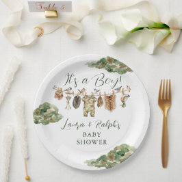 Plato De Papel Chico Duque de Caza Baby Shower