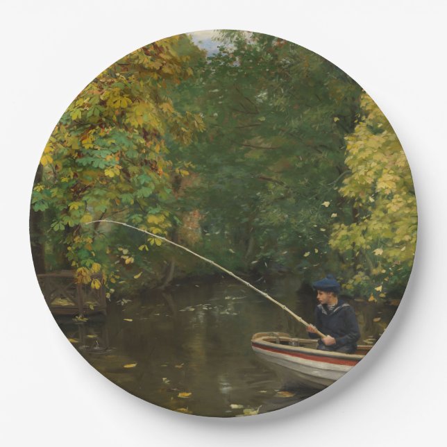 Plato De Papel Chico pescador (de Hans Andersen Brendekilde) (Anverso)