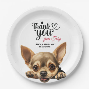 Plato De Papel Chihuahua Boda Gracias