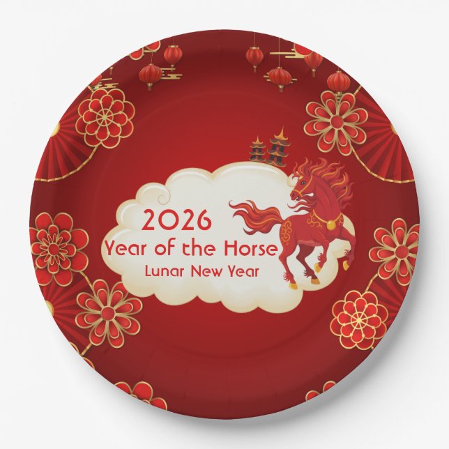 Plato De Papel Chinese New Year (Anverso)