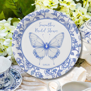 Plato De Papel Chinoiserie Butterfly Despedida de soltera