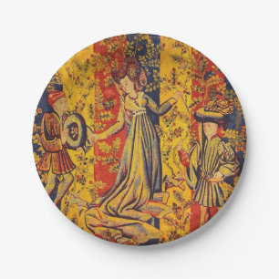 Plato De Papel Chinoiserie italiana de estilo mediterráneo de col