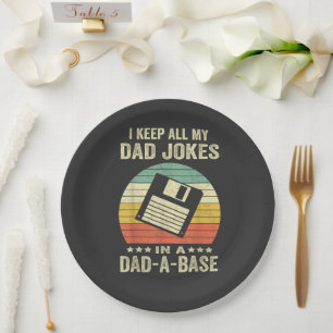 Plato De Papel Chistes divertidos de papá en dad-a-Base