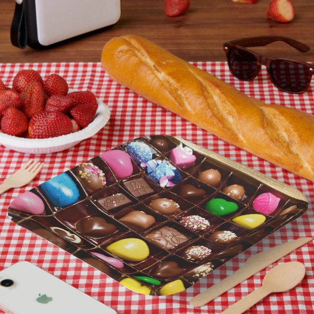 Plato De Papel chocolate (Picnic)
