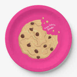 Plato De Papel Chocolate Chip Cookie Niños Primer Fiesta de cumpl