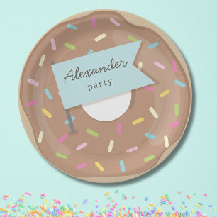 PLATO DE PAPEL CHOCOLATE DONUT