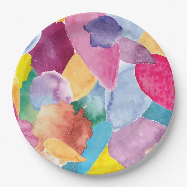 Plato De Papel Choque de color 2 (Anverso)