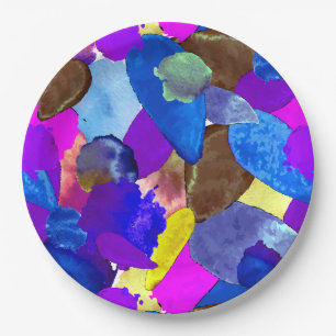 Plato De Papel Choque de color 4