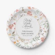 Chorro de Acuarela Baby Shower de Flores Silvestre