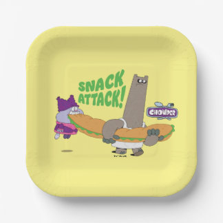 Plato De Papel Chowder y Shnitzel