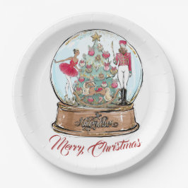 Plato De Papel Christina bailarina de baloncesto de nueces afroam